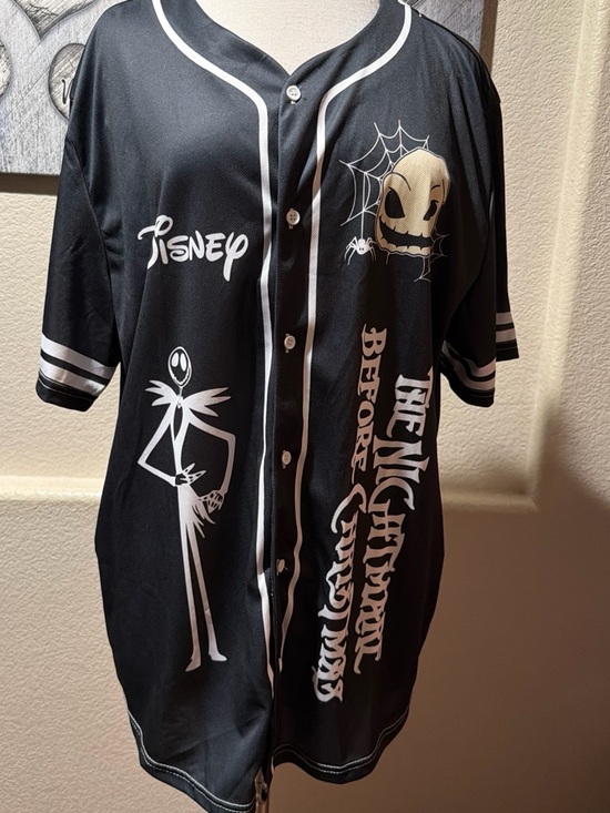 Disney Other - Disney Black & White The Nightmare Before Christmas Baseball Jersey